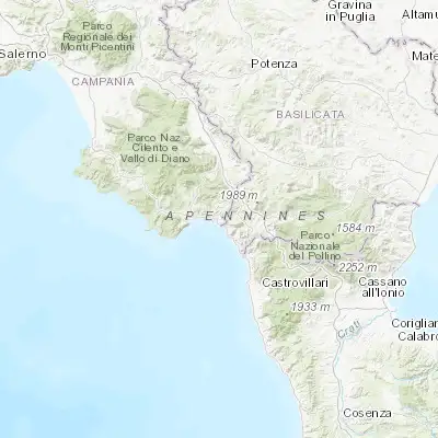 Map showing location of Sapri (40.074640, 15.632120)