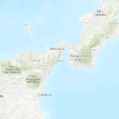 Map showing location of Scaletta Zanclea (38.047960, 15.467690)