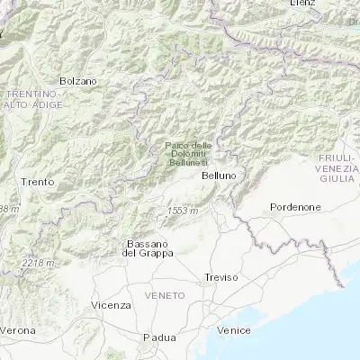 Map showing location of Sedico (46.105630, 12.093300)
