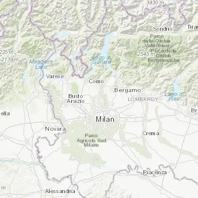 Map showing location of Seregno (45.650020, 9.205480)