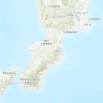 Map showing location of Serra San Bruno (38.574740, 16.326220)