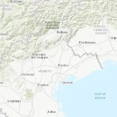 Map showing location of Spresiano (45.779080, 12.256280)