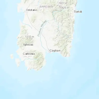 Map showing location of Su Planu (39.254870, 9.106600)