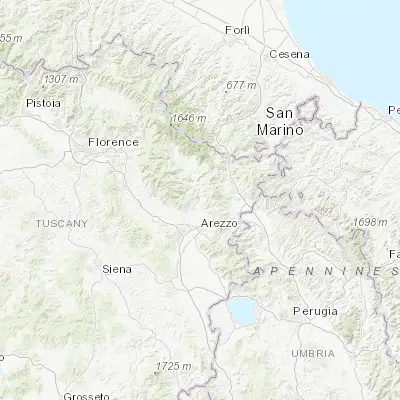 Map showing location of Subbiano (43.578150, 11.871400)