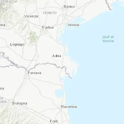 Map showing location of Taglio di Po (45.001890, 12.213860)