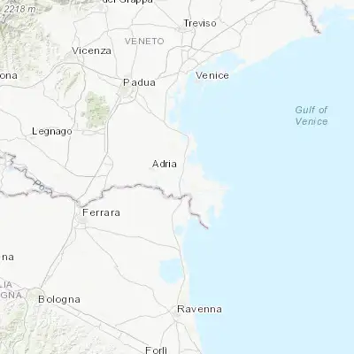 Map showing location of Taglio (45.022220, 12.210830)