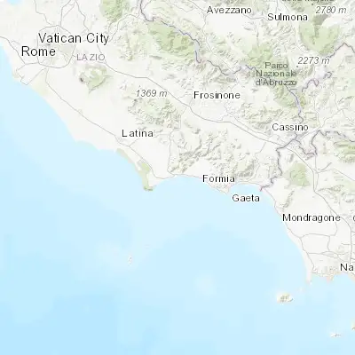 Map showing location of Terracina (41.291740, 13.243590)