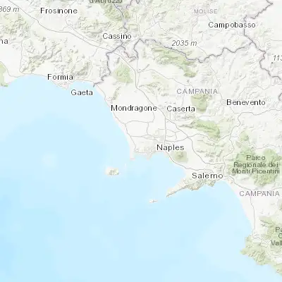 Map showing location of Torretta-Scalzapecora (40.910150, 14.134560)