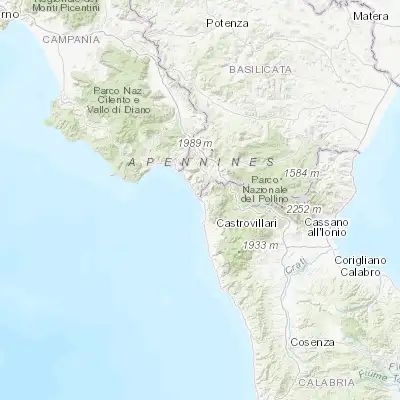 Map showing location of Tortora Marina (39.922930, 15.769430)