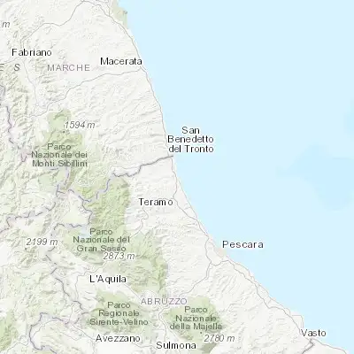 Map showing location of Tortoreto Lido (42.799560, 13.942050)