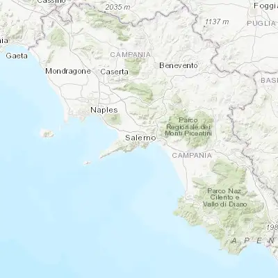 Map showing location of Tramonti (40.691540, 14.644900)