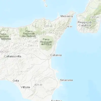 Map showing location of Trecastagni (37.615430, 15.077960)