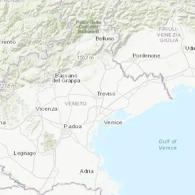 Map showing location of Treviso (45.666730, 12.241600)