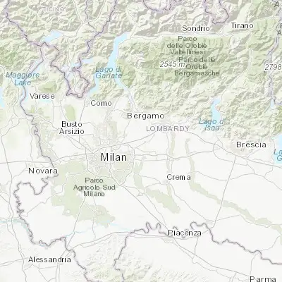 Map showing location of Trezzano Rosa (45.582280, 9.485670)