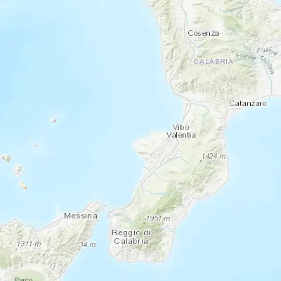 Map showing location of Tropea (38.674490, 15.895050)