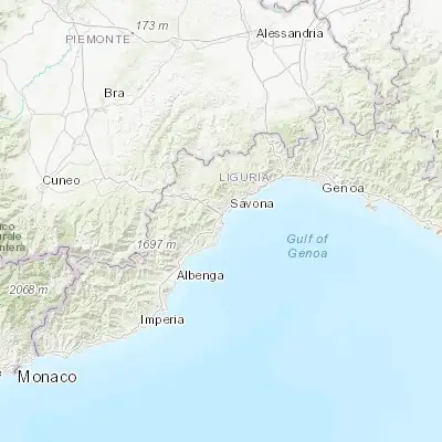 Map showing location of Vado Ligure (44.269130, 8.433750)