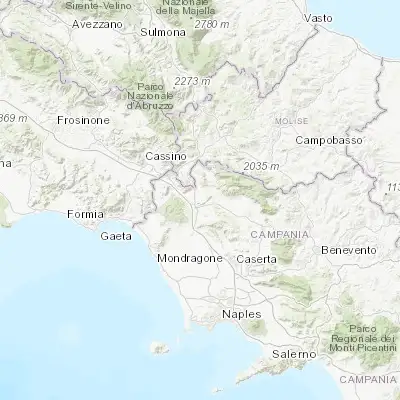 Map showing location of Vairano-Patenora (41.337020, 14.131120)
