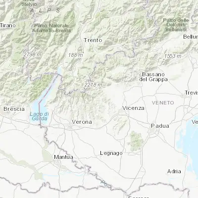 Map showing location of Valdagno (45.644980, 11.298860)