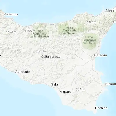Map showing location of Valguarnera Caropepe (37.495270, 14.390250)