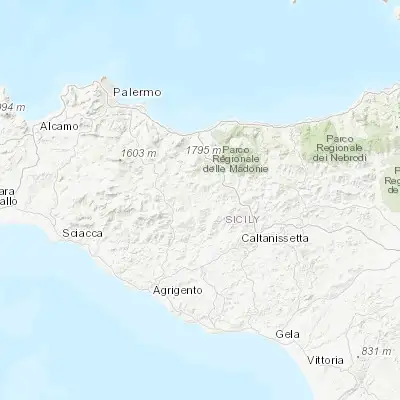 Map showing location of Vallelunga Pratameno (37.682050, 13.831560)
