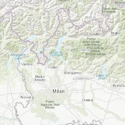 Map showing location of Valmadrera-Caserta (45.846280, 9.358240)