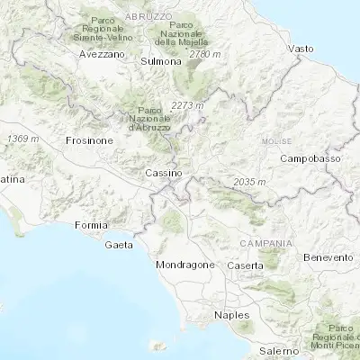 Map showing location of Venafro (41.482750, 14.047730)
