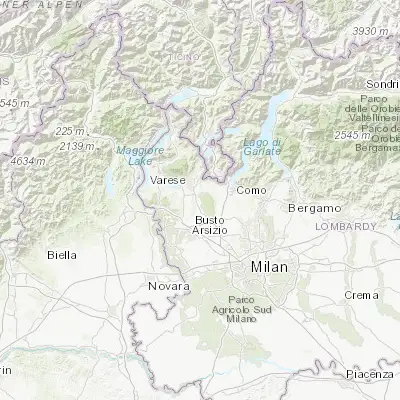 Map showing location of Venegono Superiore (45.752460, 8.897340)