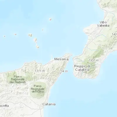 Map showing location of Venetico Marina (38.219280, 15.366480)