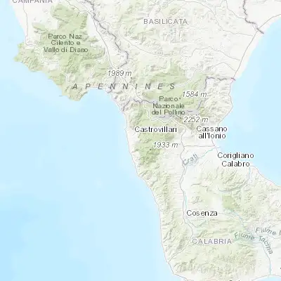 Map showing location of Verbicaro (39.760760, 15.907300)