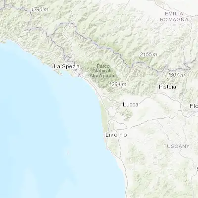 Map showing location of Viareggio (43.866930, 10.250200)