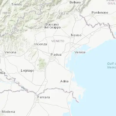 Map showing location of Vigonovo (45.386910, 12.006420)