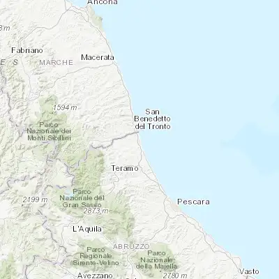 Map showing location of Villa Rosa (42.850590, 13.920150)