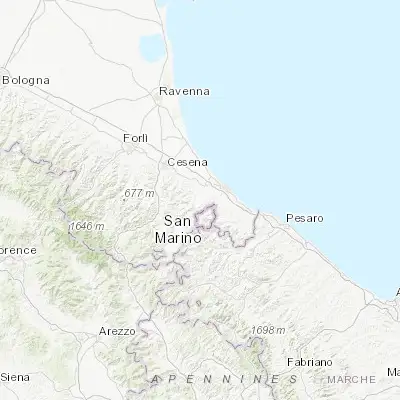 Map showing location of Villa Verucchio (44.005100, 12.435750)