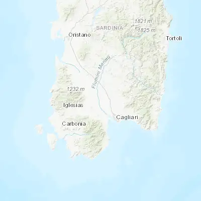Map showing location of Villasor (39.381300, 8.942700)
