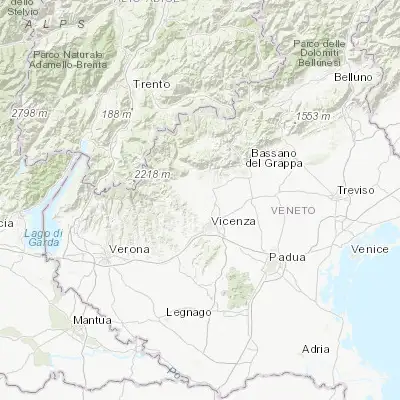 Map showing location of Villaverla (45.649390, 11.491760)