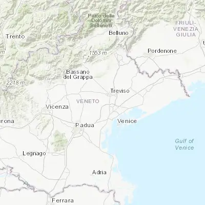 Map showing location of Zero Branco (45.599520, 12.163810)