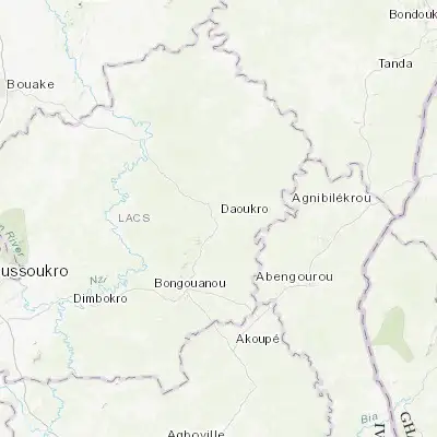 Map showing location of Daoukro (7.059100, -3.963100)