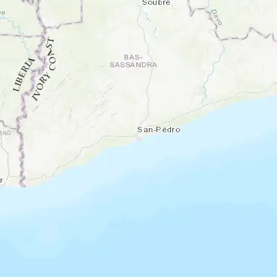 Map showing location of San-Pédro (4.748510, -6.636300)