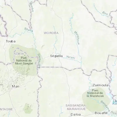Map showing location of Séguéla (7.961110, -6.673060)