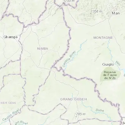 Map showing location of Toulépleu Gueré (6.573950, -8.425920)