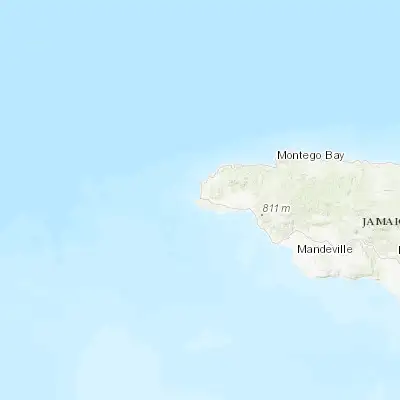 Map showing location of Negril (18.268440, -78.348100)