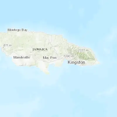 Map showing location of Spanish Town (17.991070, -76.957420)