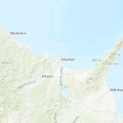 Map showing location of Abashiri (44.021270, 144.269710)