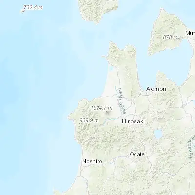 Map showing location of Ajigasawa (40.774440, 140.203060)