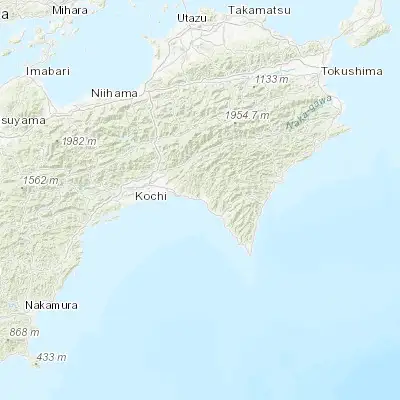 Map showing location of Aki (33.500000, 133.900000)