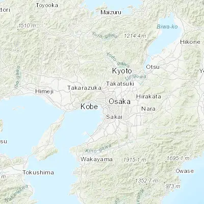 Map showing location of Amagasaki (34.716670, 135.416670)