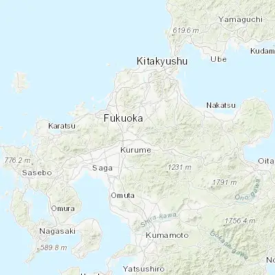 Map showing location of Amagi (33.418040, 130.654130)