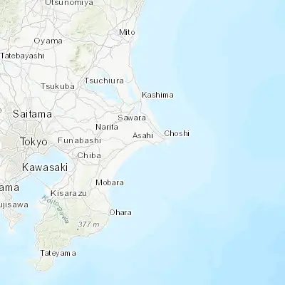 Map showing location of Asahi (35.716670, 140.650000)
