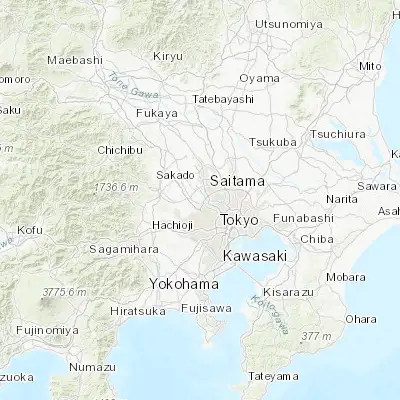 Map showing location of Asaka (35.804720, 139.601940)