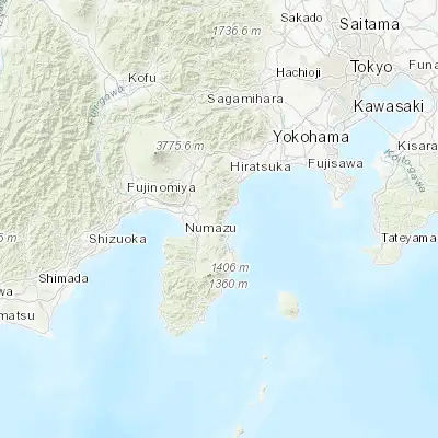 Map showing location of Atami (35.088340, 139.053250)